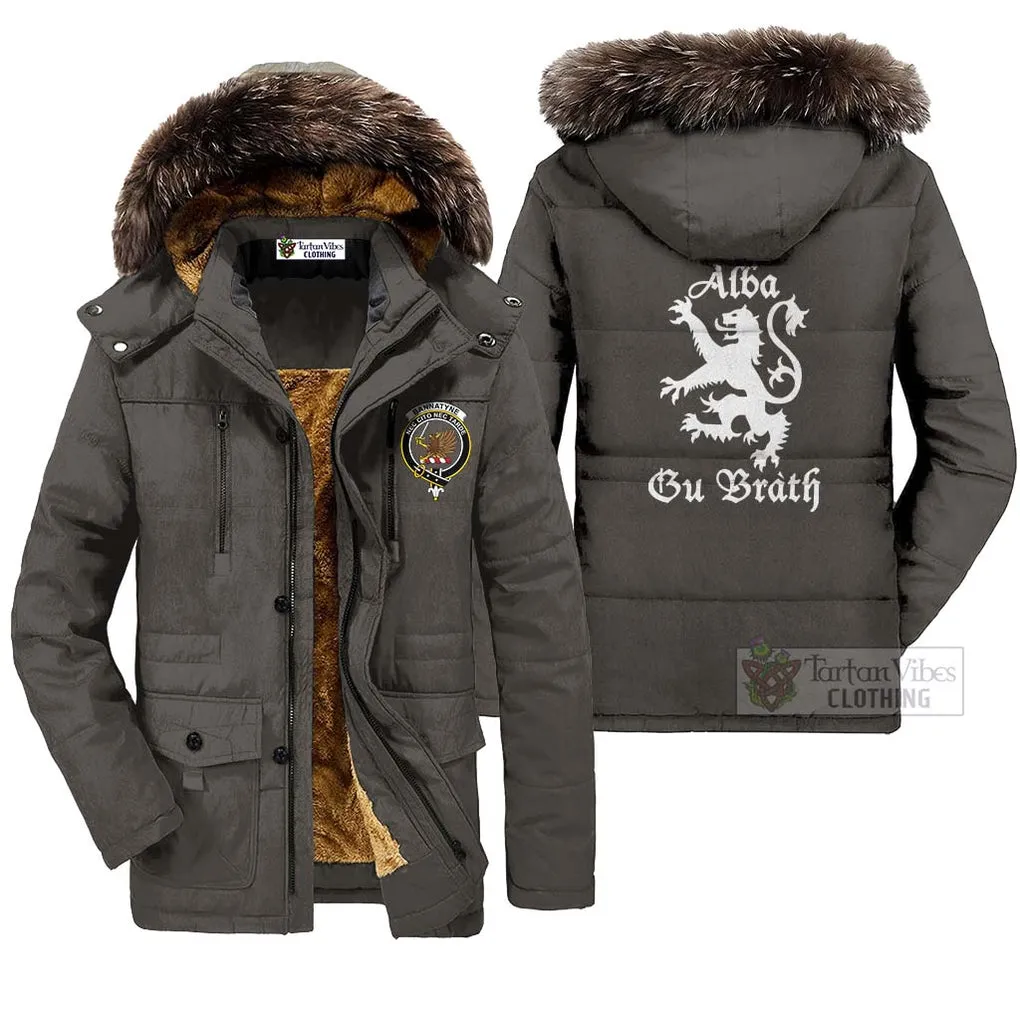 Bannatyne Family Crest Parka Jacket Lion Rampant Alba Gu Brath Style