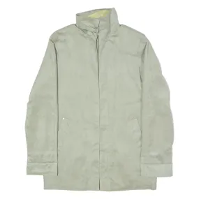 BIAGGINI Womens Overcoat Coat Green Faux Suede UK 6