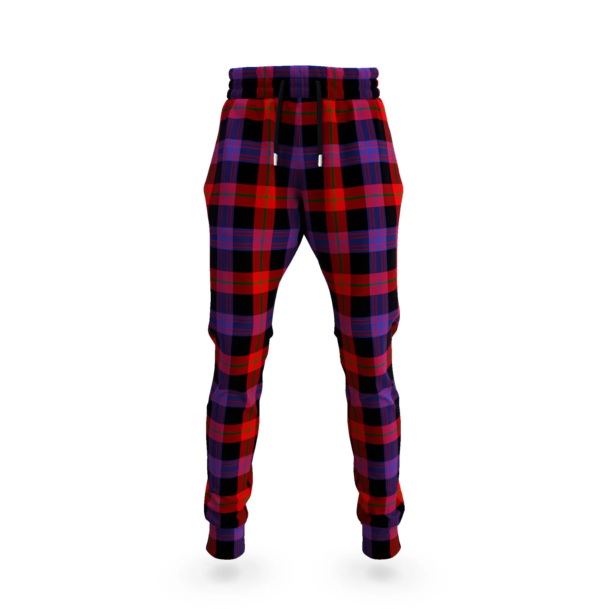 Broun Modern Tartan Joggers Pants