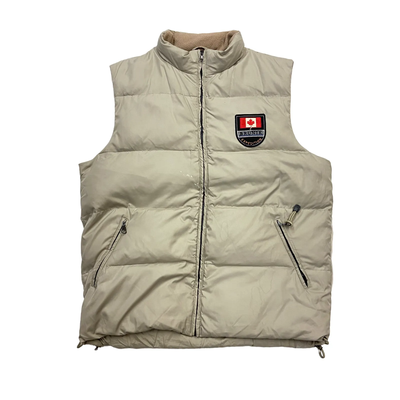 Brunik Expedition Canada Padded Gilet | Vintage Outdoor Hiking Gear Grey VTG