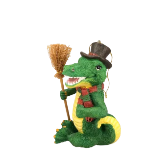 Chimney Sweep Alligator Ornament