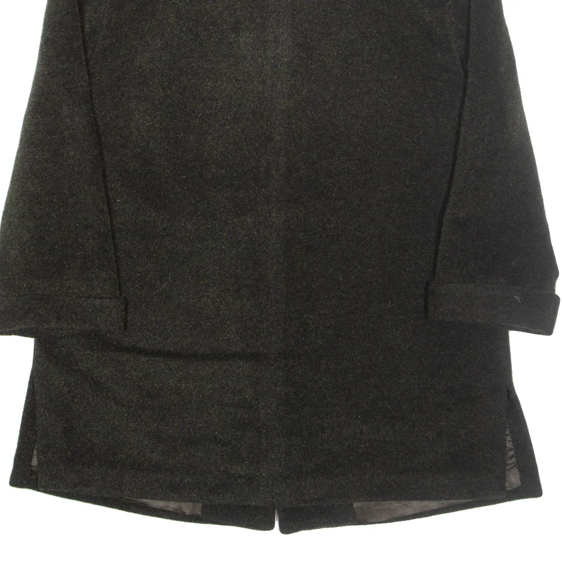 DELMOD Womens Overcoat Coat Green Wool UK 16