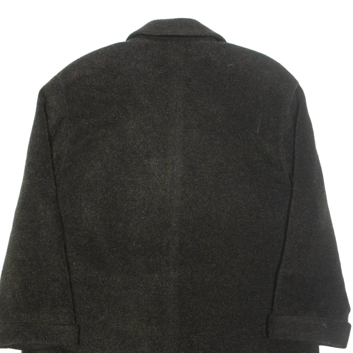 DELMOD Womens Overcoat Coat Green Wool UK 16
