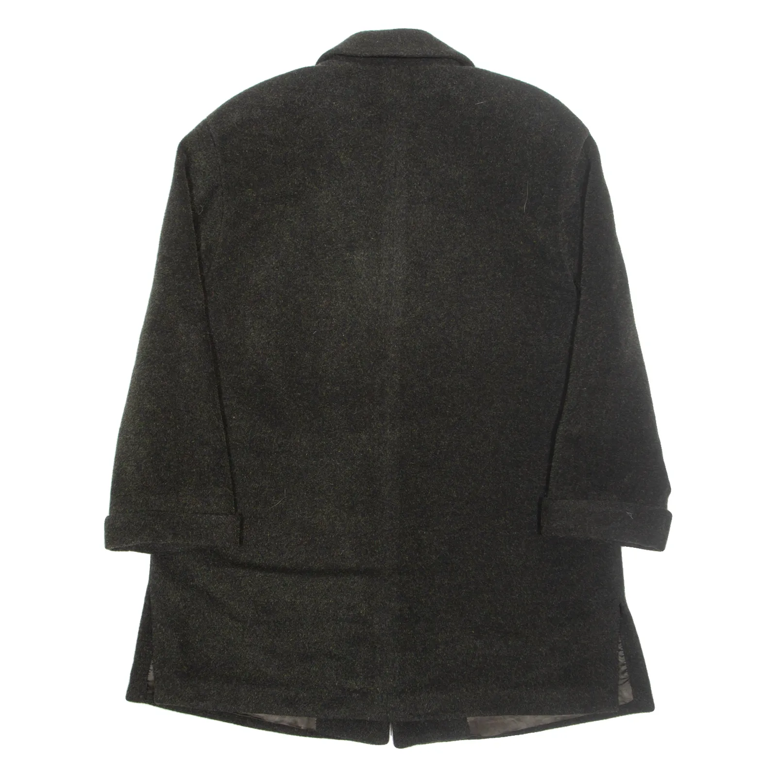 DELMOD Womens Overcoat Coat Green Wool UK 16