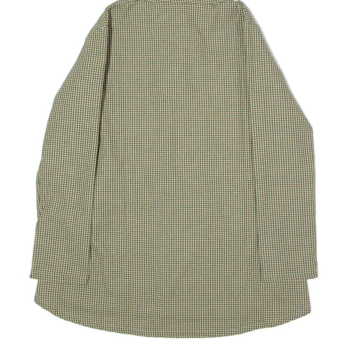 Faux Fur Lined Womens Overcoat Coat Green Hooded Check L