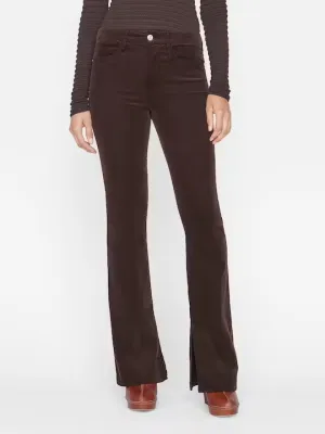 Frame - Le Mini Boot Slit Corduroy Pant in Espresso
