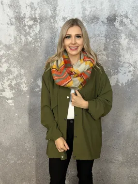 Infinity Scarf - Rust/Green/Yellow (FINAL SALE)