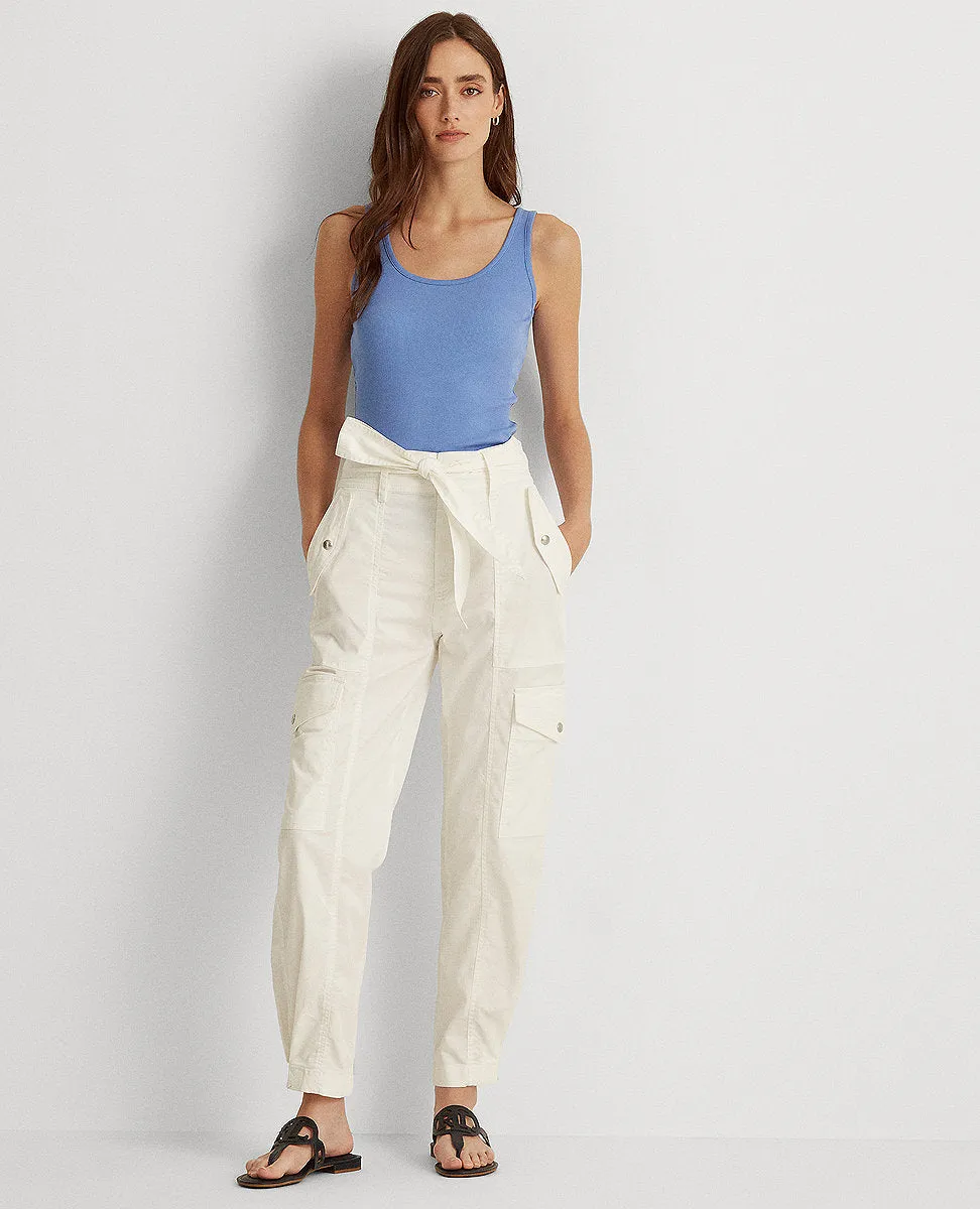 Micro-Sanded Twill Cargo Pant In White