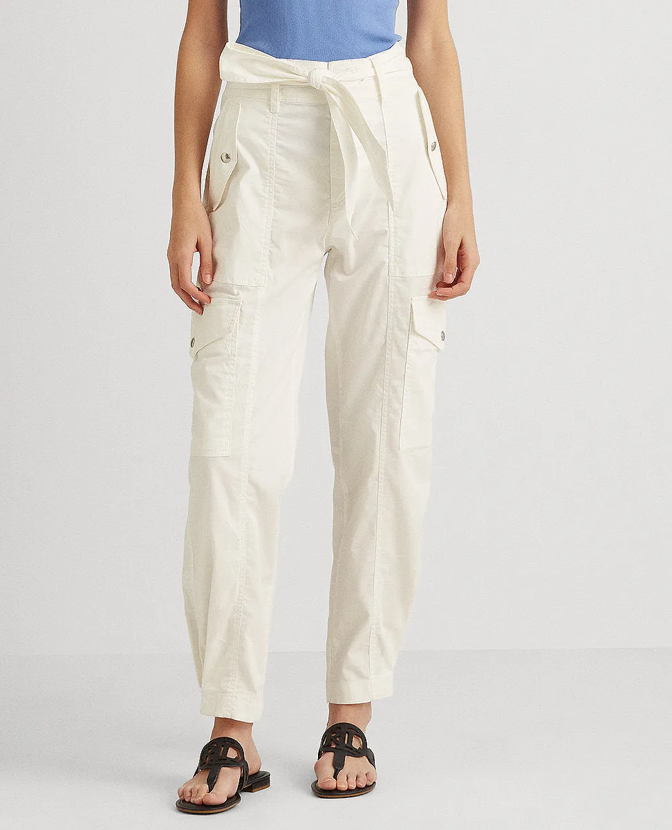 Micro-Sanded Twill Cargo Pant In White