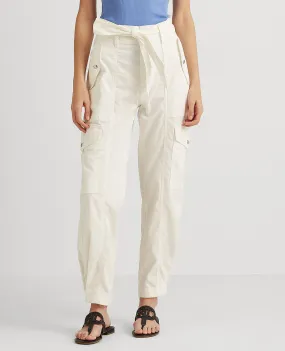 Micro-Sanded Twill Cargo Pant In White