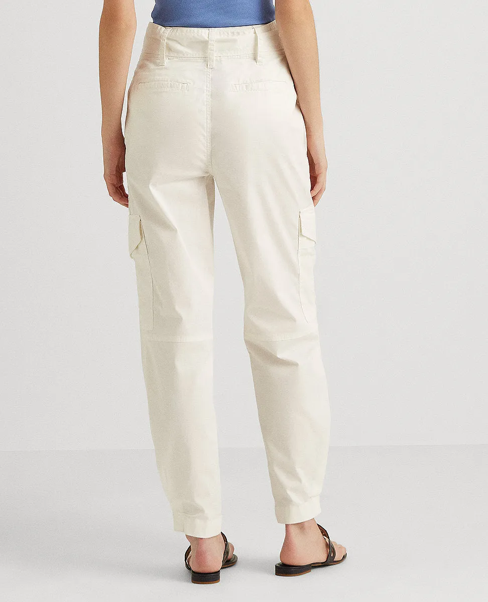 Micro-Sanded Twill Cargo Pant In White