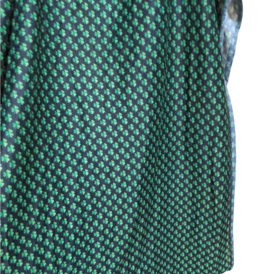 ST. PATRICK'S DAY Black Green Shamrock Infinity Scarf