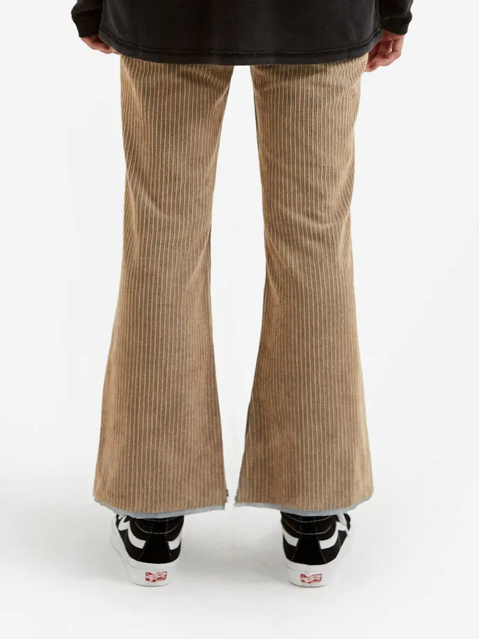 Stand Alone Corduroy Flared Pant - Beige
