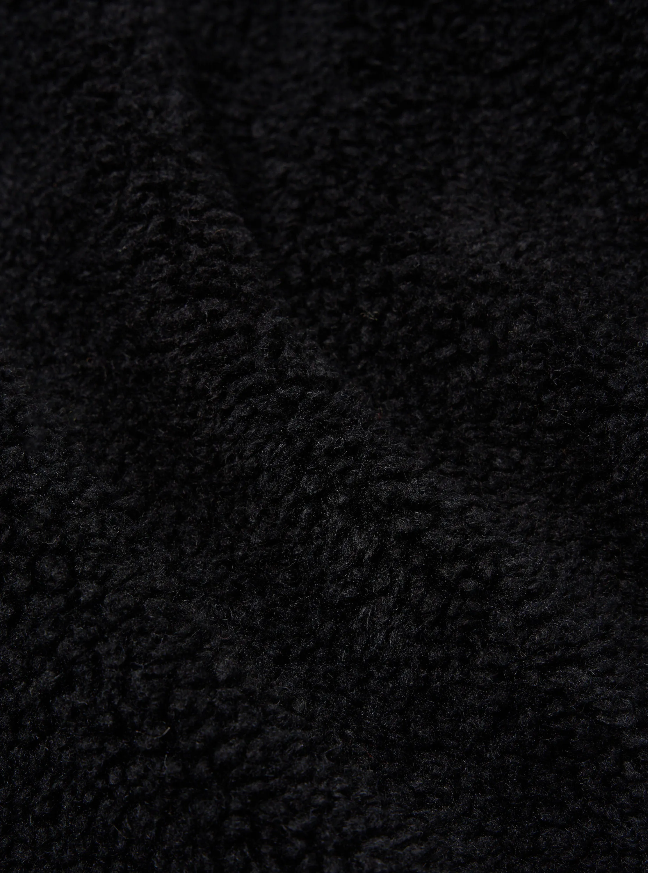 Universal Works Lancaster Gilet in Black Mountain Fleece