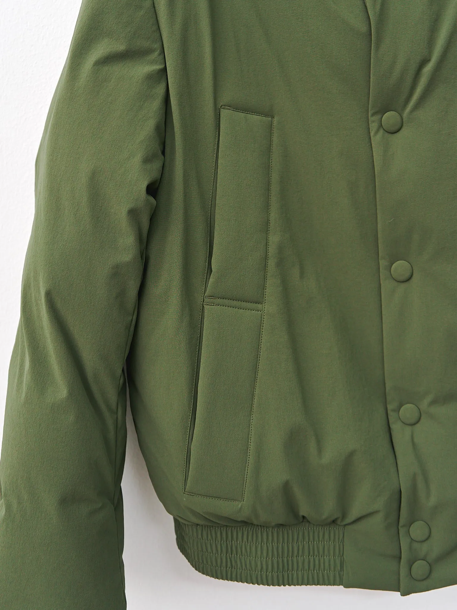 Varsity Down Jacket - Khaki Green