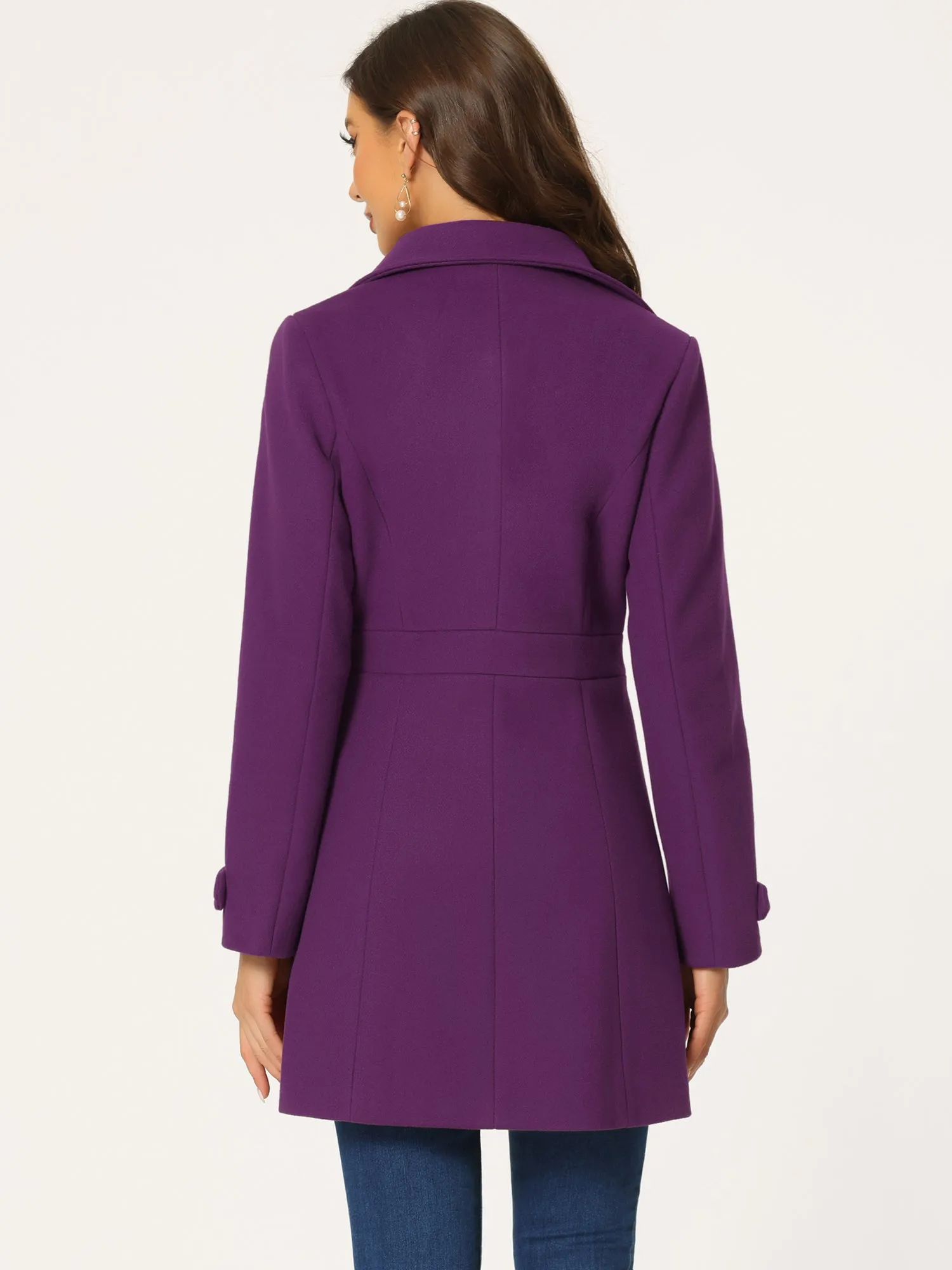 Winter Classic Outwear Overcoat with Pockets Single Breasted Coat