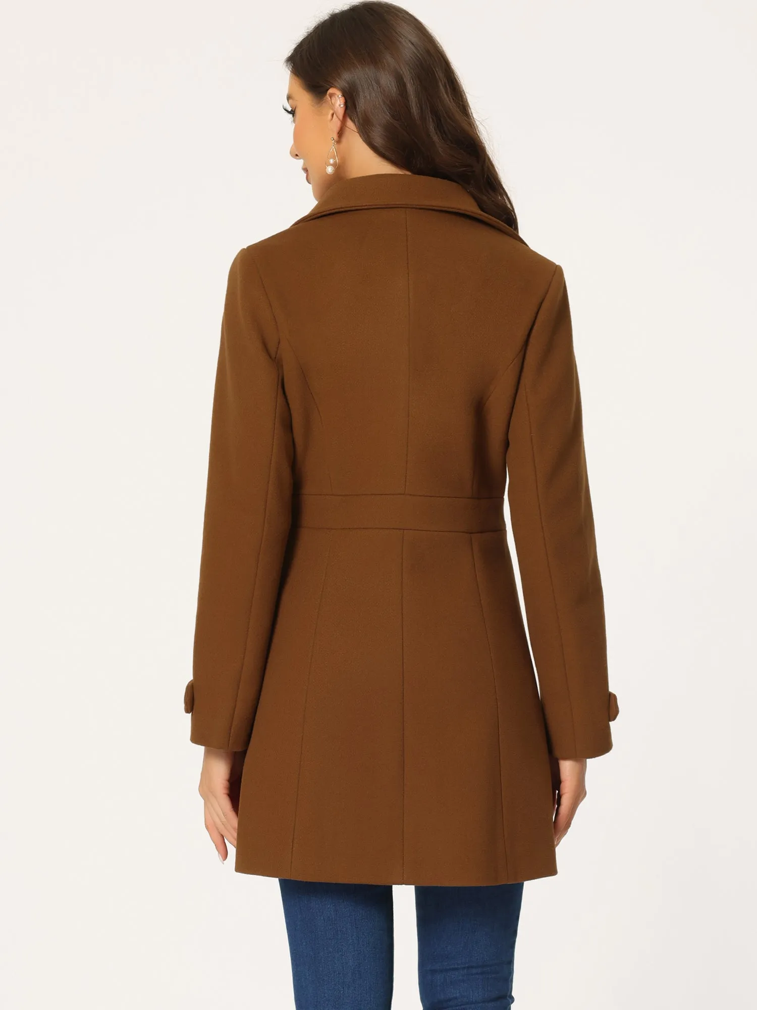 Winter Classic Outwear Overcoat with Pockets Single Breasted Coat